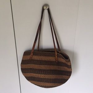 Vintage Straw Beach Bag